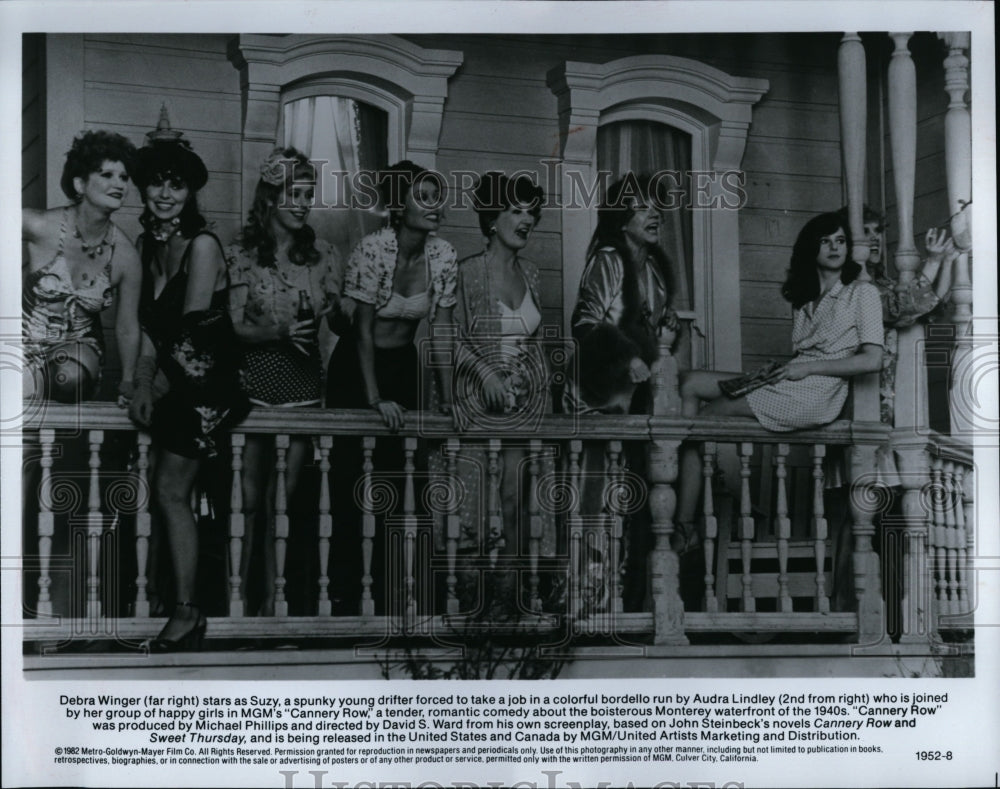 1982 Press Photo Debra Winger, Audra Lindley, and Others in &quot;Cannery Row&quot;- Historic Images