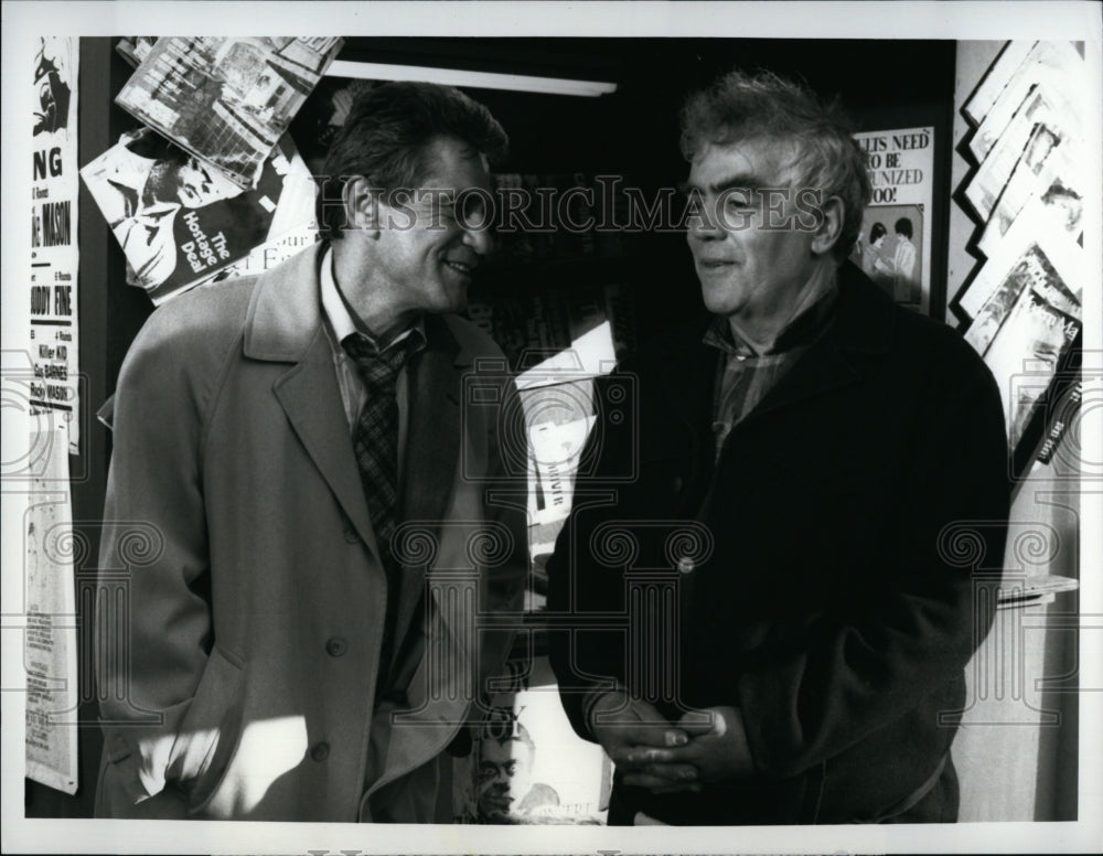 1989 Press Photo &quot;American Nuclear&quot; James Farentino &amp; Jimmy Breslin- Historic Images