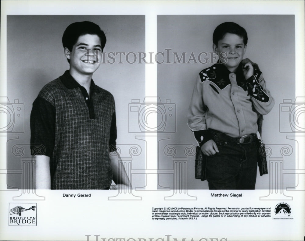 1992 Press Photo &quot;Brooklyn Bridge&quot; Danny Gerard &amp; Matthew Siegel- Historic Images