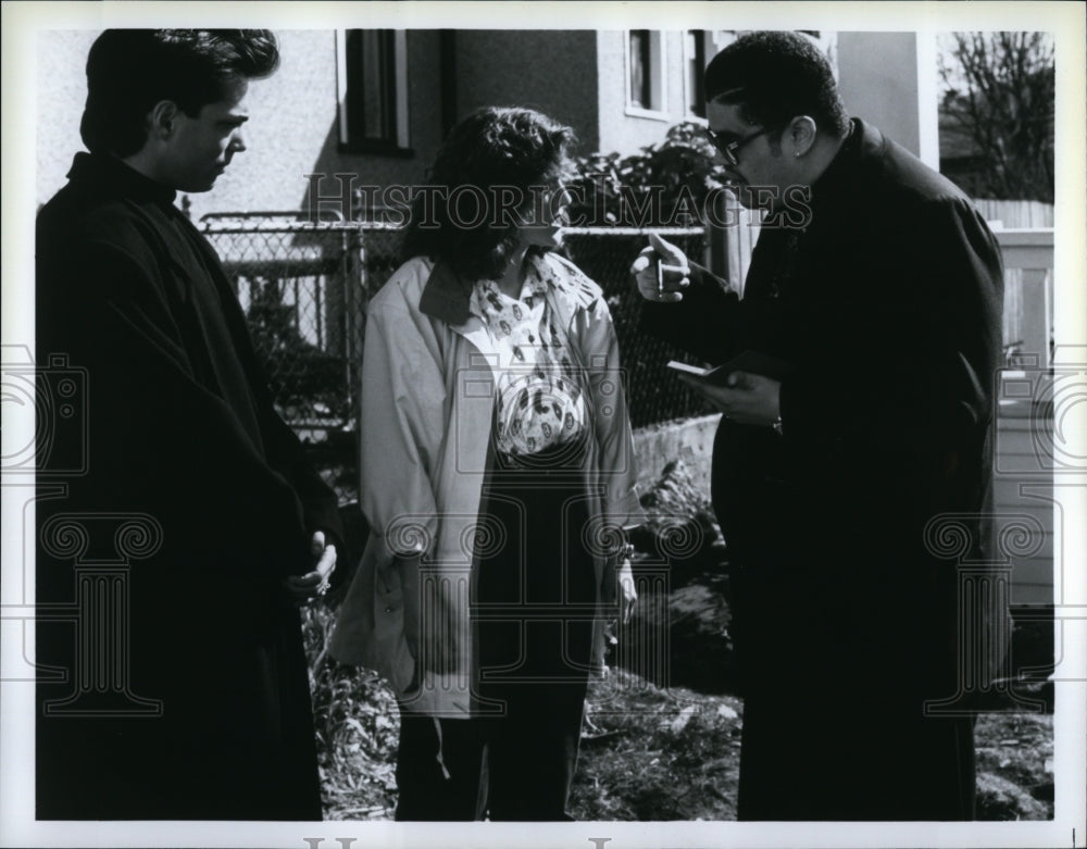 1989 Press Photo &quot;Booker&quot; Richard Grieco, Heavy D &amp; Cecile Callan- Historic Images