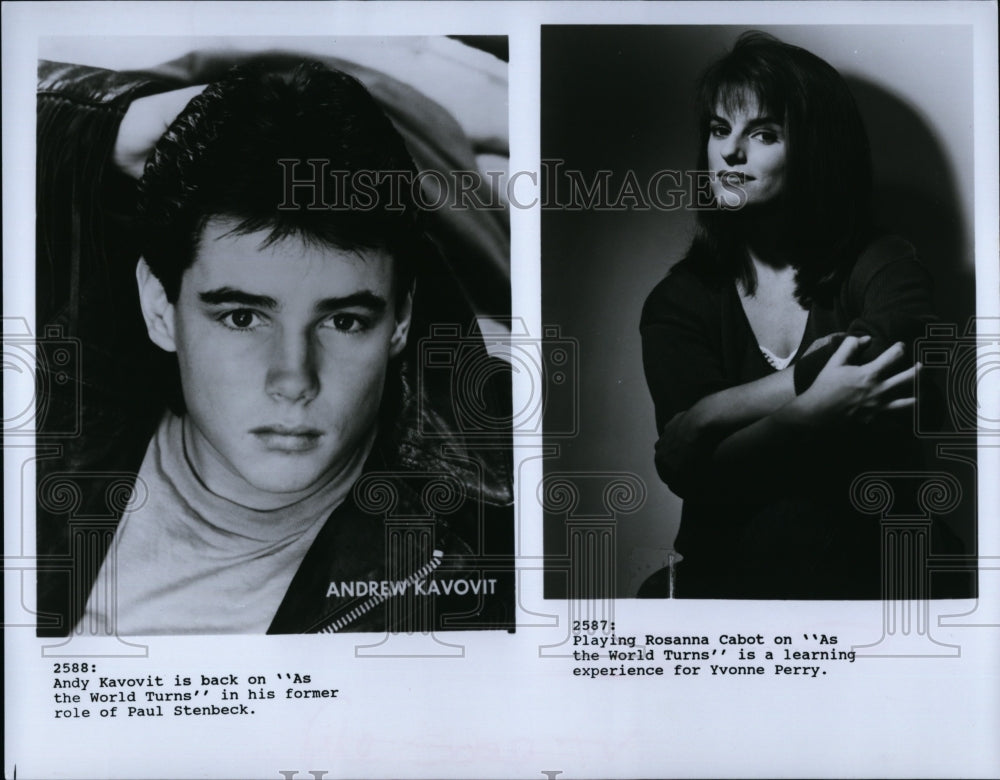 Press Photo &quot;As the World Turns&quot; Andy Kavovit, Yvonne Perry- Historic Images