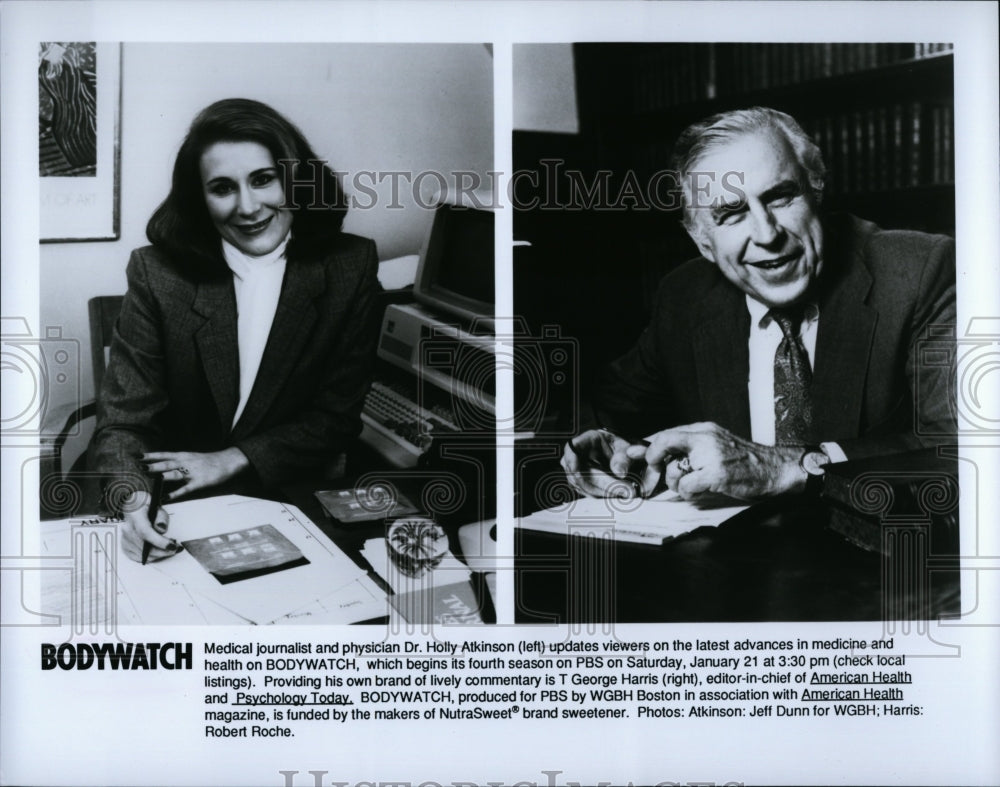 Press Photo &quot;Bodywatch&quot; Dr Holly Atkinson &amp; T George Harris- Historic Images