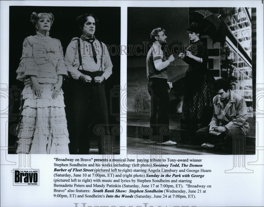 1978 Press Photo &quot;The Southbank Show&quot;Angela Lansbury,George Hearn,Mandy Patinkin- Historic Images