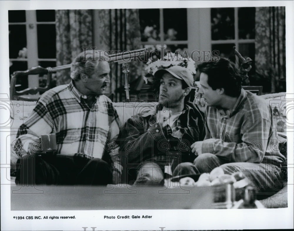 1994 Press Photo &quot;The Boys Are Back&quot; Hal Linden,Kevin Crowley,George Newbern- Historic Images