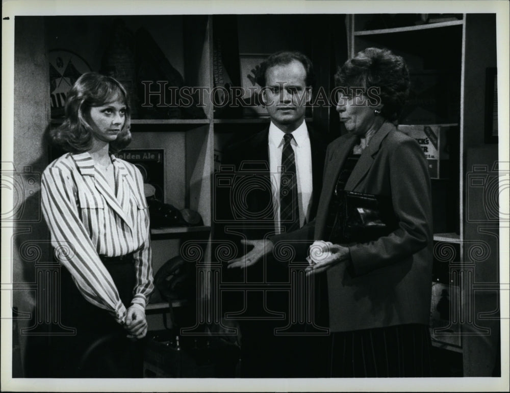 1984 Press Photo &quot;Cheers&quot; Shelley Long,Kelsey Grammer,Nancy Marchand- Historic Images