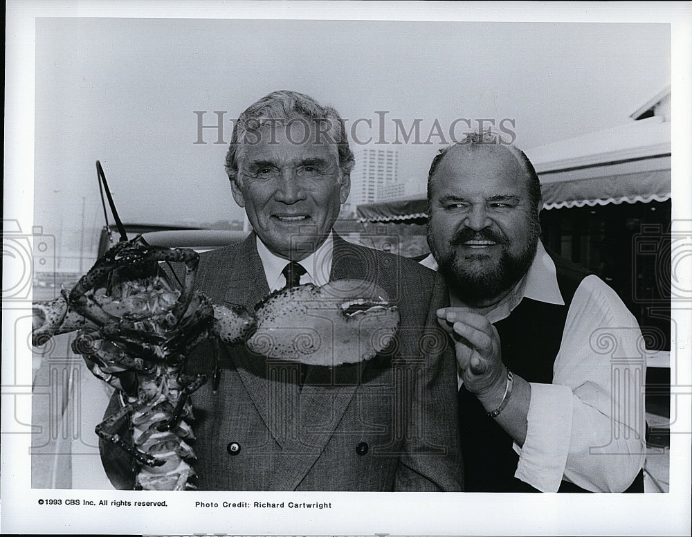 1993 Press Photo Gene Barry &amp; Dom Deluise Star in &quot;Burke&#39;s Law&quot;- Historic Images