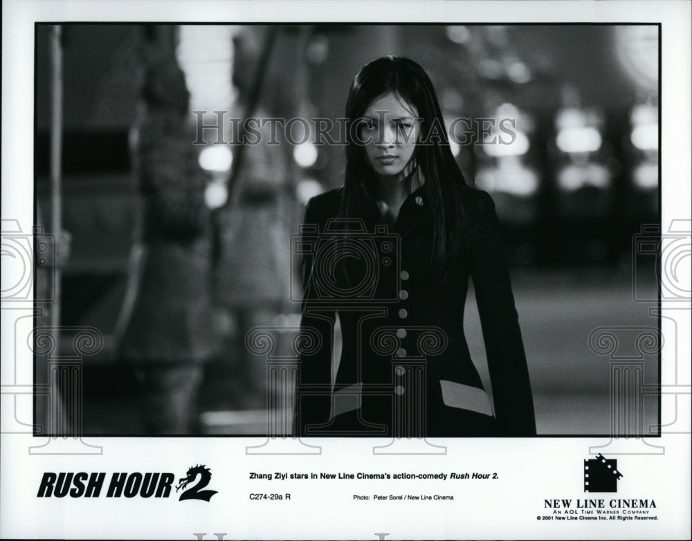 2001 Press Photo Zhang Ziyi Actress Rush Hour 2 Action Comedy Movie Film- Historic Images