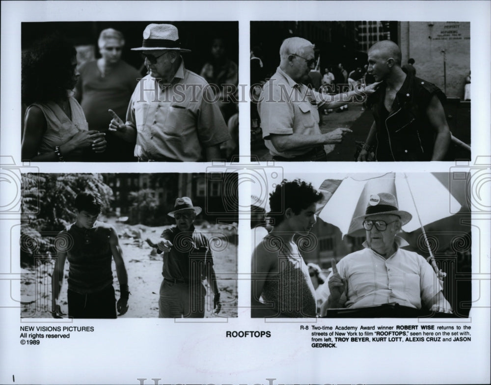 1989 Press Photo Robert Wise Troy Beyer Alexis Cruz and Kurt Lott in &quot;Rooftops&quot;- Historic Images