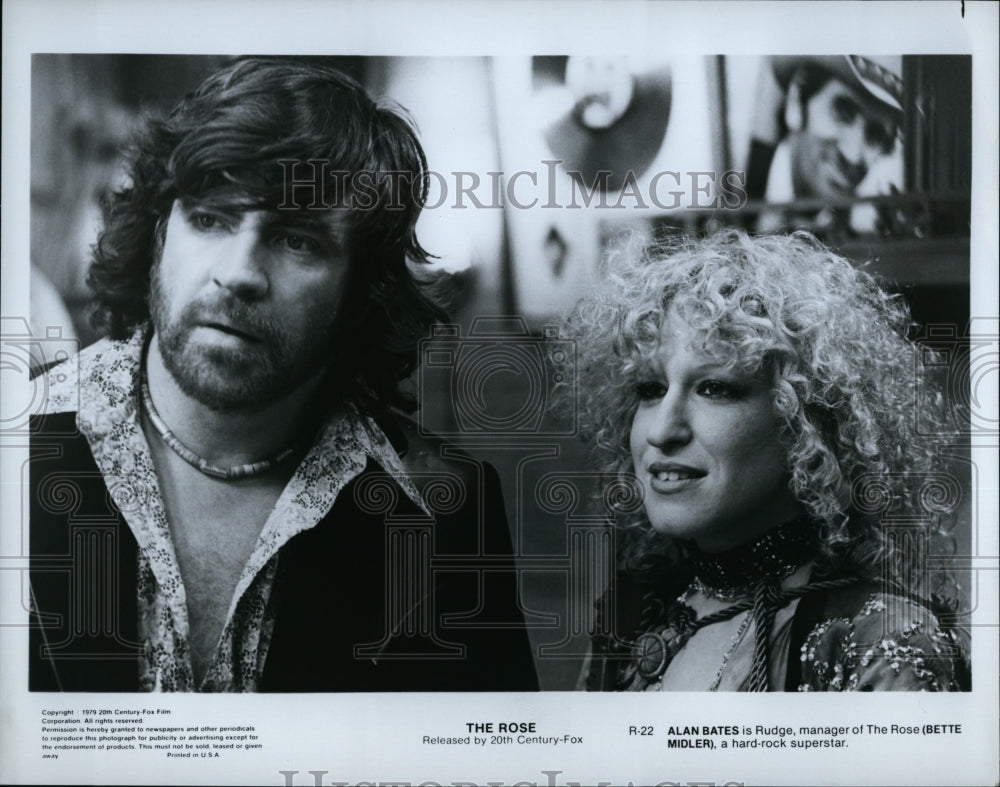 1979 Press Photo Bette Midler Actress Movie The Rose Alan Bates- Historic Images