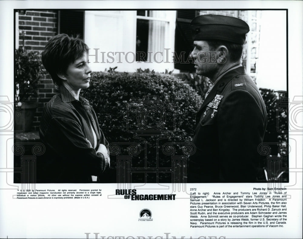 2000 Press Photo Anne Archer, Tommy Lee Jones, &quot;Rules of Engagement&quot;- Historic Images