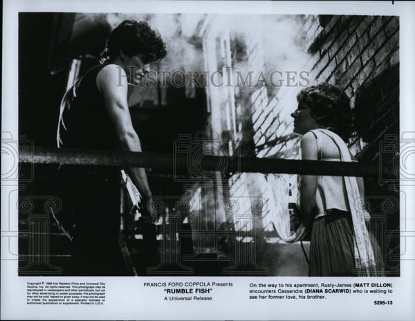 1983 Press Photo Matt Dillon, Diana Scarwid, 