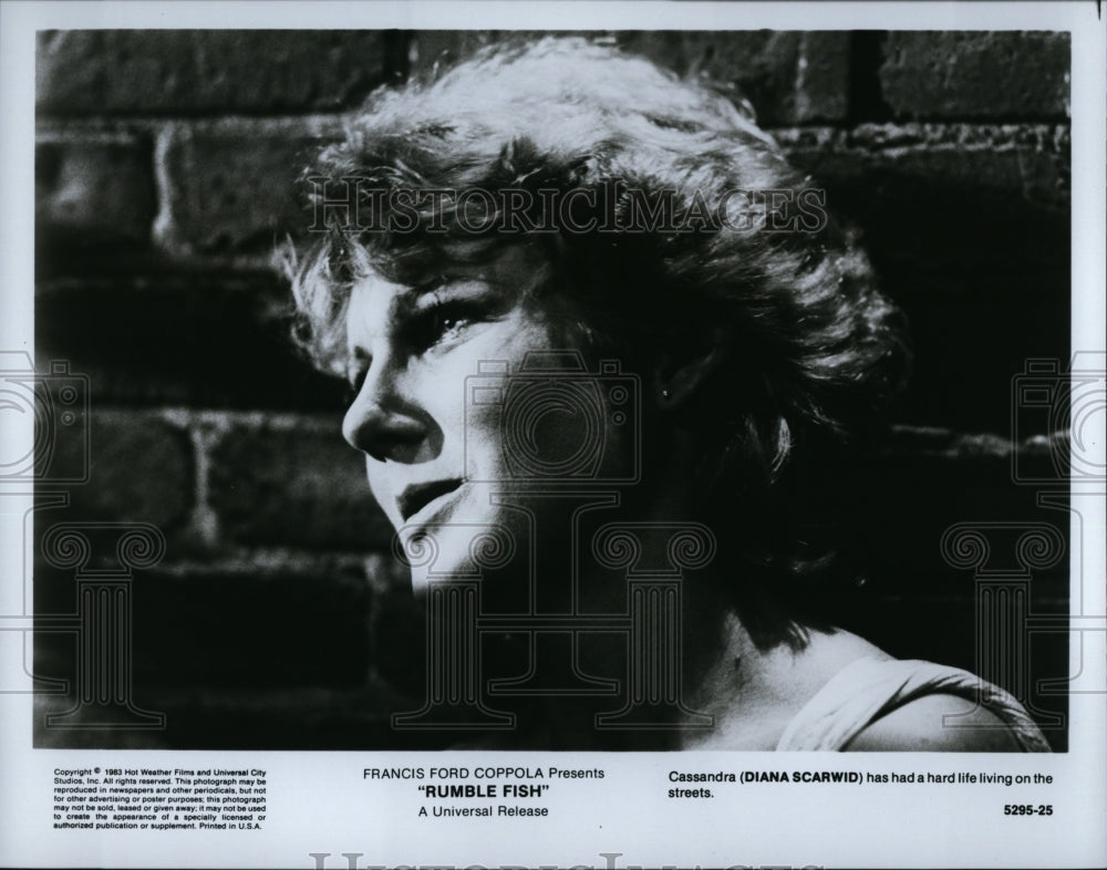 1983 Press Photo Diana Scarwid in &quot;Rumble Fish&quot;- Historic Images