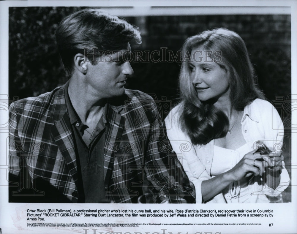 1988 Press Photo &quot;Rocket Gibraltar&quot; Bill Pullman &amp; Patricia Clarkson- Historic Images