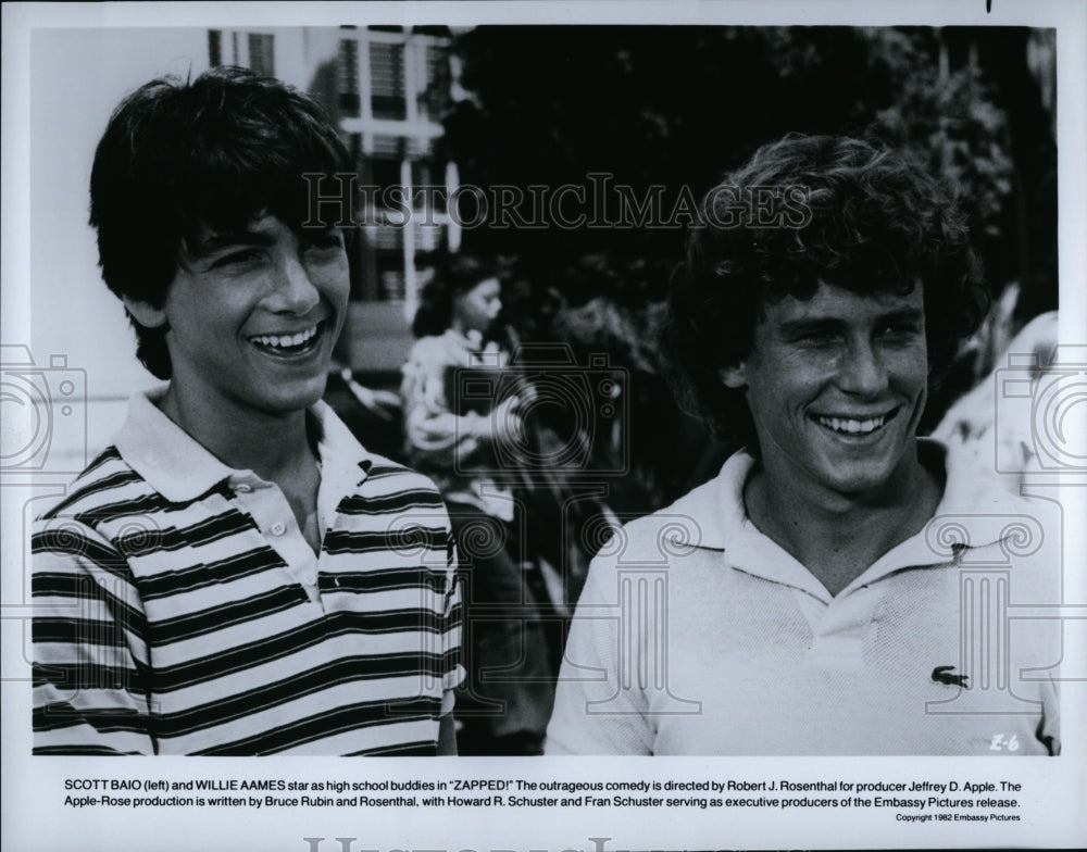 1982 Press Photo &quot;Zapped&quot; Scott Baio &amp; Willie Ames- Historic Images