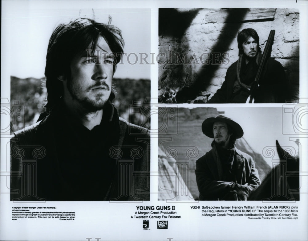 1990 Press Photo &quot;Young Guns II&quot; starring Alan Ruck- Historic Images