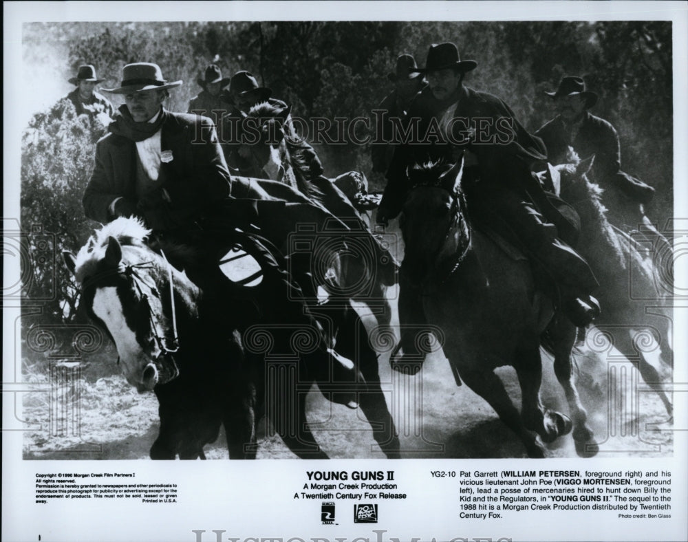 1990 Press Photo &quot;Young Guns II&quot; William Petersen, Viggo Mortensen- Historic Images