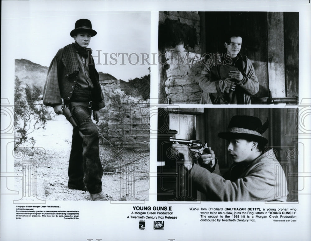 1990 Press Photo &quot;Young Guns II&quot;  starring Balthazar getty- Historic Images