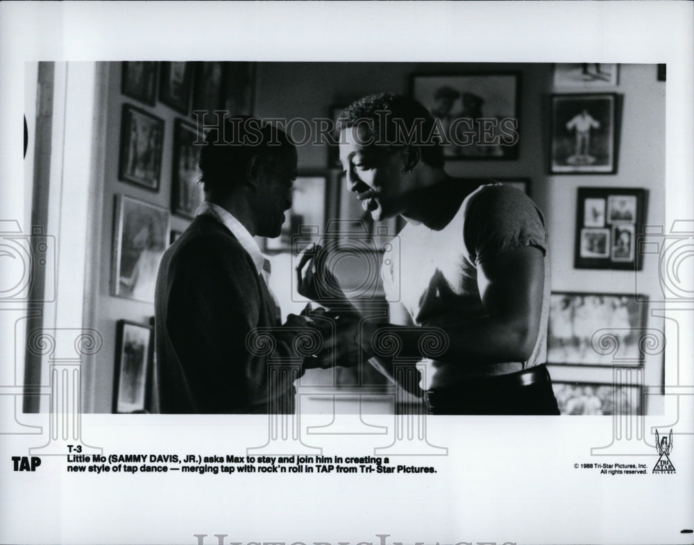 1988 Press Photo Sammy Davis, Jr. Actor singer on movie Tap- Historic Images