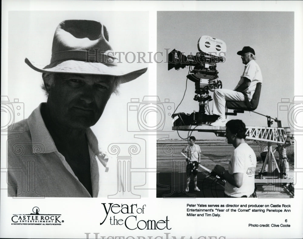 1992 Press Photo Director Peter Yates of &quot;Year of the Comet&quot;- Historic Images