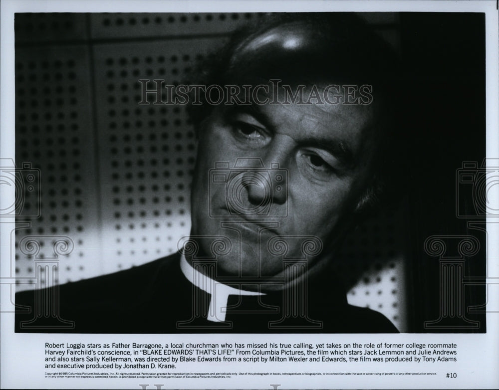 1985 Press Photo Robert Loggia Actor Blake Edwards That&#39;s Life Movie Scene Film- Historic Images