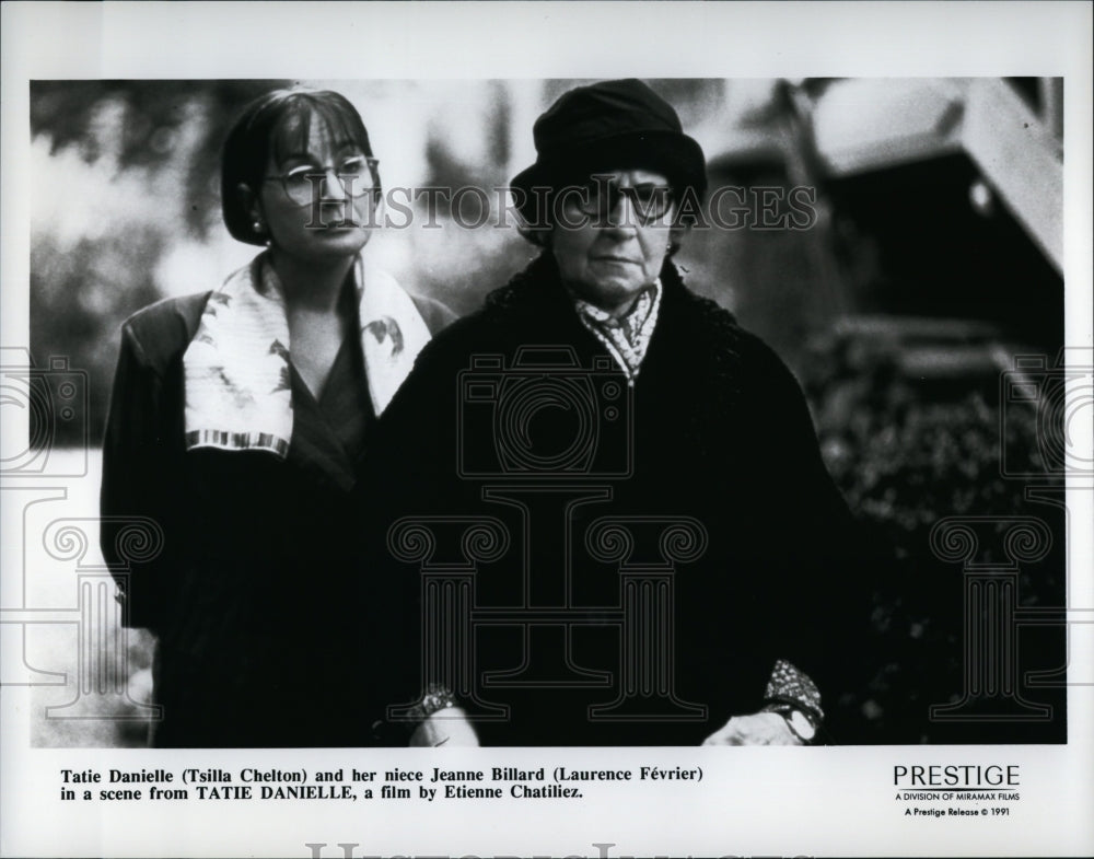 1991 Press Photo Tsilla Chelton and Laurence Fevrier in &quot;Tatie Danielle&quot;- Historic Images