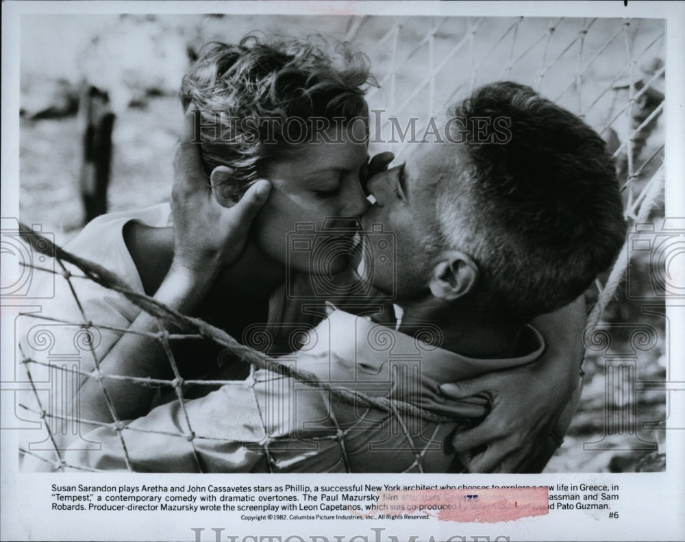 1982 Press Photo &quot;Tempest&quot; John Cassavetes, Susan Sarandon- Historic Images