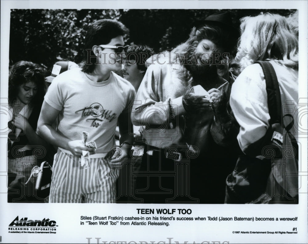 1987 Press Photo Stuart Fratkin and Jason Bateman in "Teen Wolf Too"- Historic Images