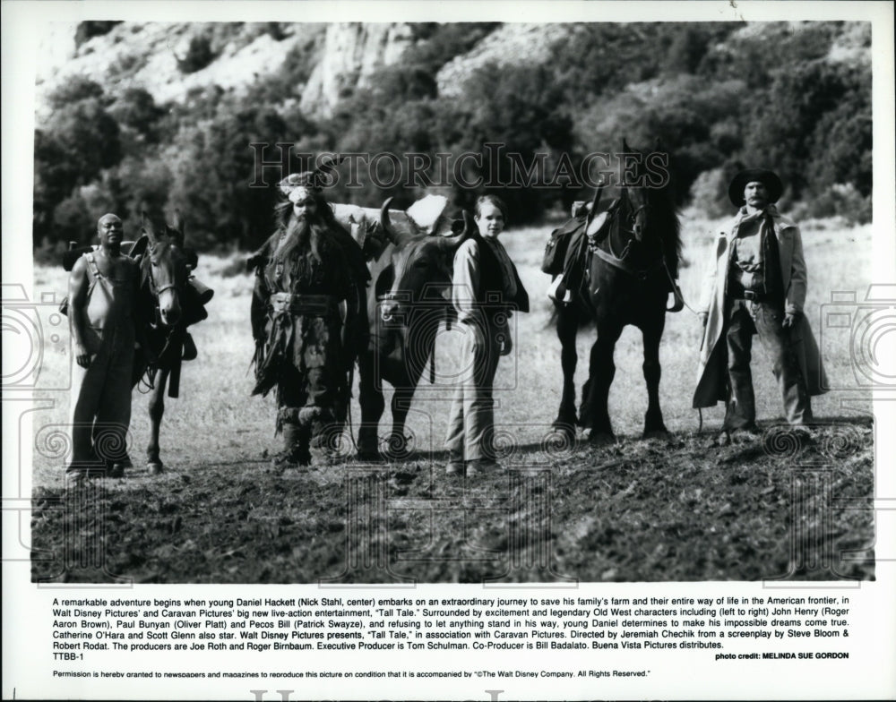 Press Photo Nick Stahl Oliver Platt and Patrick Swayze in &quot;Tall Tale&quot;- Historic Images