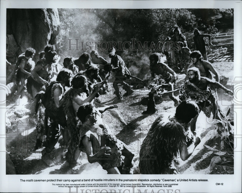 1981 Press Photo scene from slapstick comedy film &quot;Caveman&quot;- Historic Images