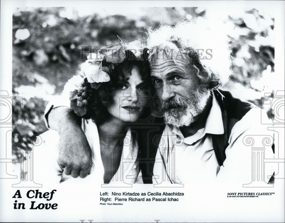 1987 Press Photo &quot; A Chef in Love&quot; starring Cecilia Abachidze,Pierre Richard- Historic Images