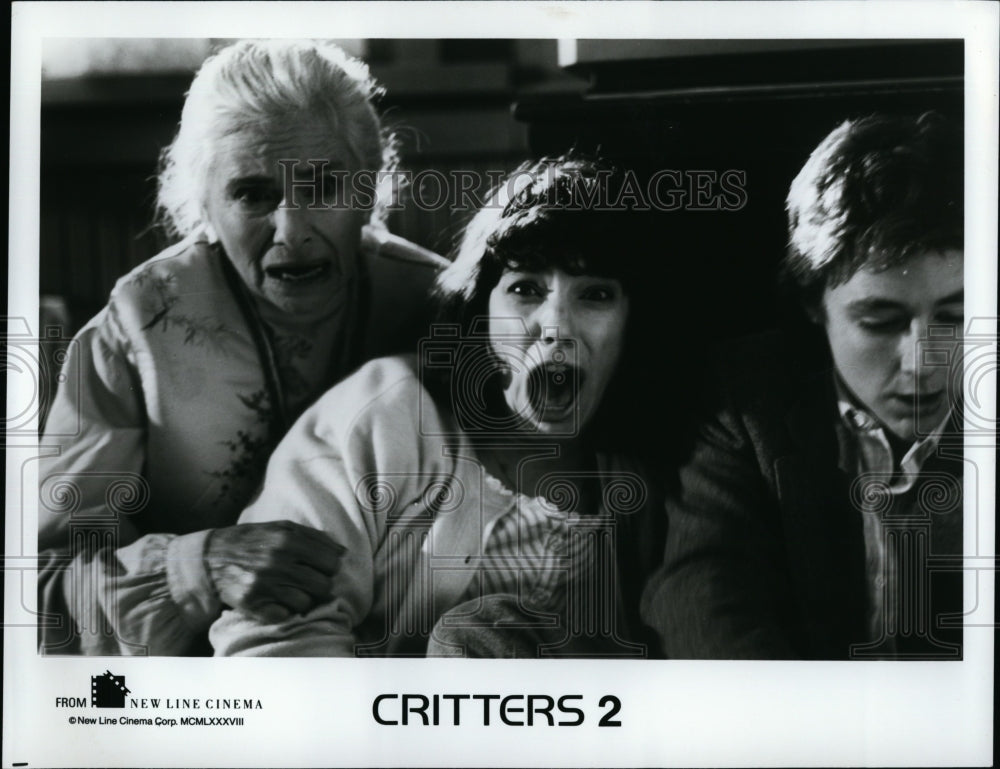 1988 Press Photo &quot;Critters 2 &quot; Billy G Bush,Dee Wallace Stone, Nadne van der Velde- Historic Images