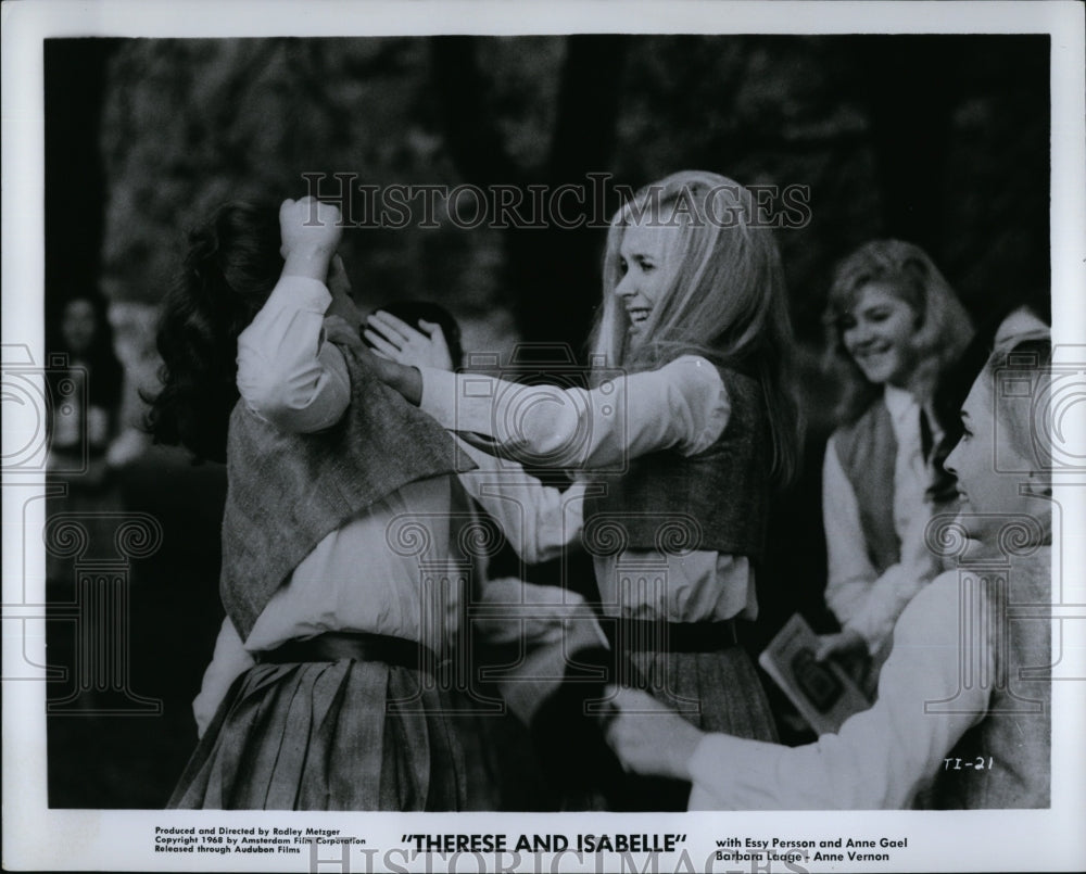1968 Press Photo "Therese and Isabelle"Essy Persson,AnneGael, B League,Vernon- Historic Images