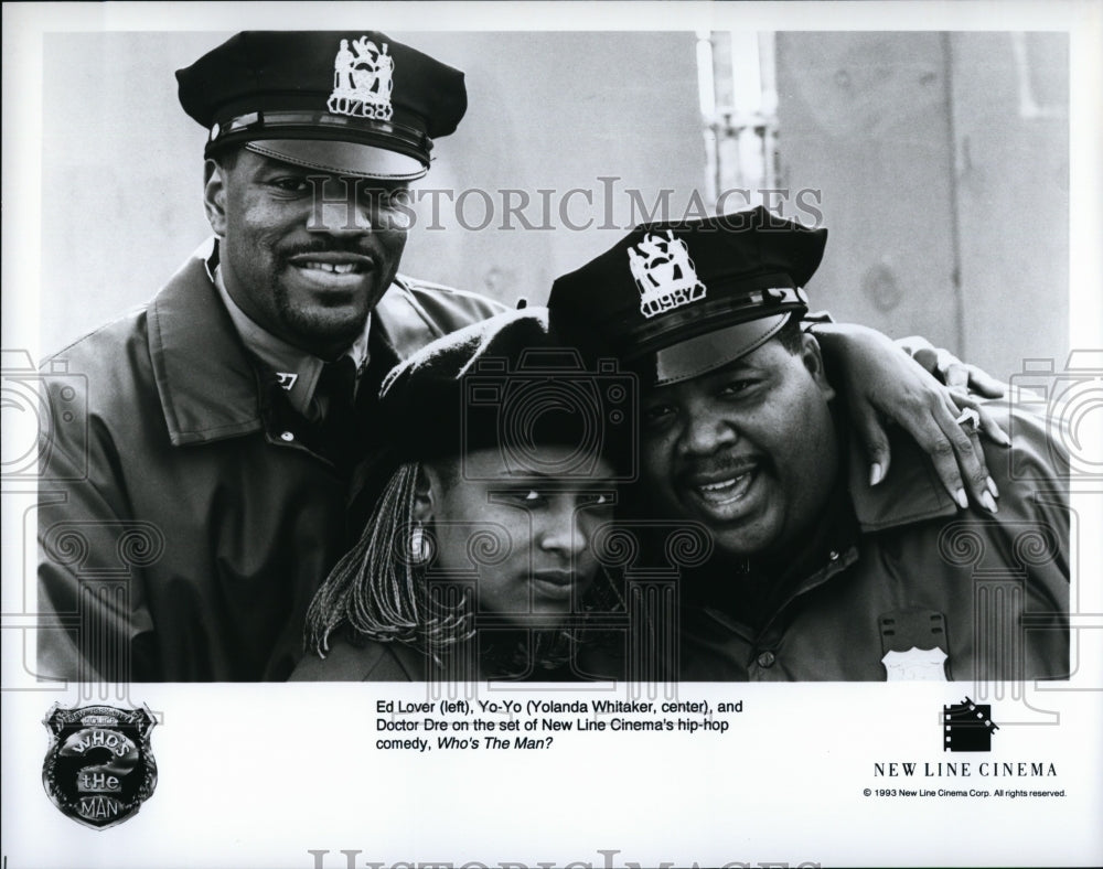 1993 Press Photo Ed Lover Yolanda Whitaker and Doctor Dre in &quot;Who&#39;s The Man?&quot;- Historic Images