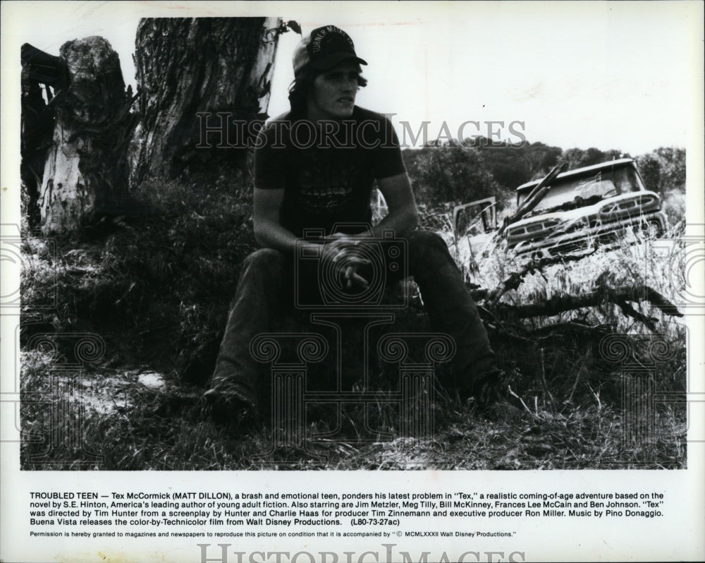 1982 Press Photo Matt Dillon Actor in &quot;Tex&quot;- Historic Images