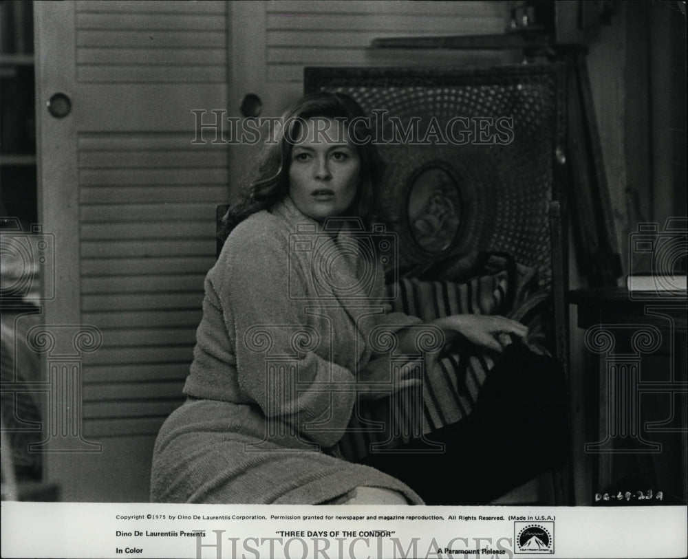 1975 Press Photo Actress Faye Dunaway in &quot;Three days of the Condor&quot;- Historic Images