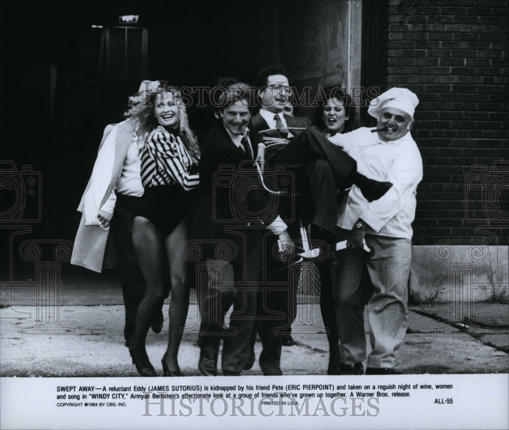 1984 Press Photo James Sutorius and Eric Pierpoint in &quot;Windy City&quot;.- Historic Images