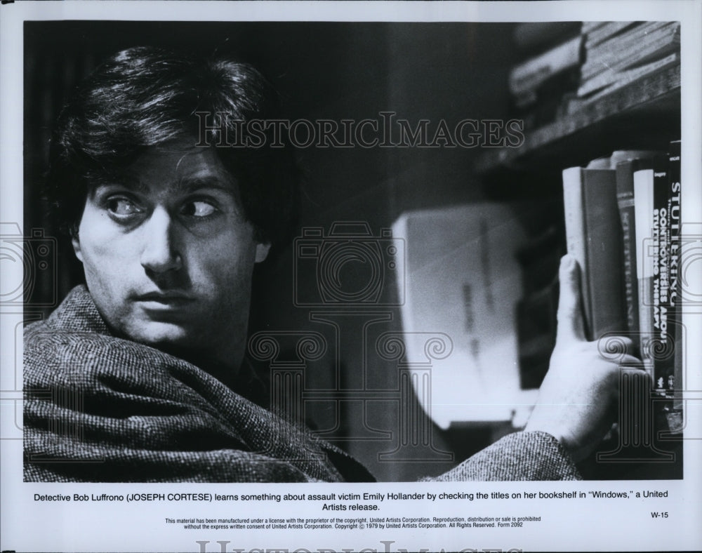 1979 Press Photo Joseph Cortese as Detective Bob Luffrono in &quot;Window&quot;.- Historic Images