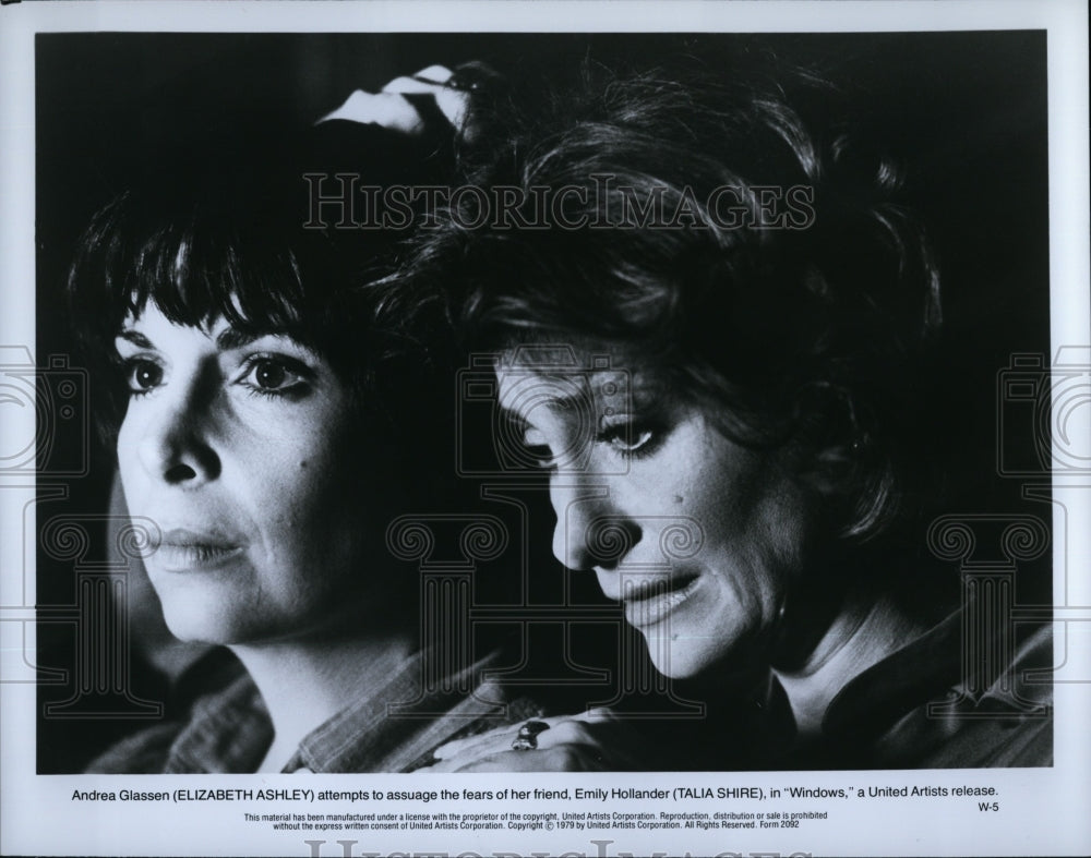 1979 Press Photo Elizabeth Ashley and Talia Shire in &quot;Windows&quot;.- Historic Images