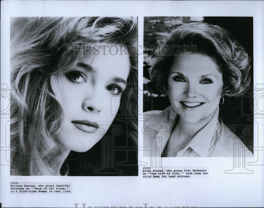 Press Photo Melissa Reeves and Erica Slezak, Actresses- Historic Images