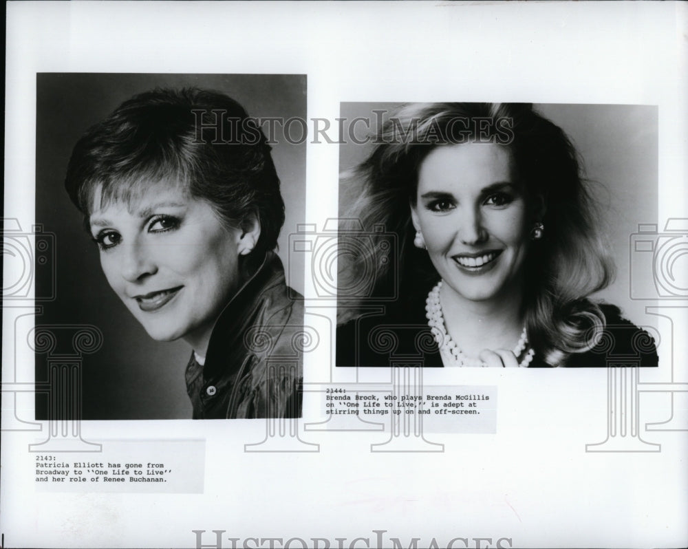 Press Photo Patricia Elliot and Brenda Brock in &quot;One Life to Live&quot;- Historic Images