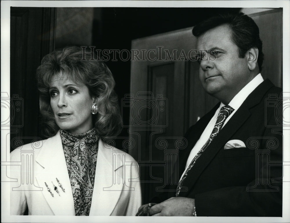 1987 Press Photo Paul Sorvino Actor Fern Fitzgerald Actress Oldest Rookie TV- Historic Images