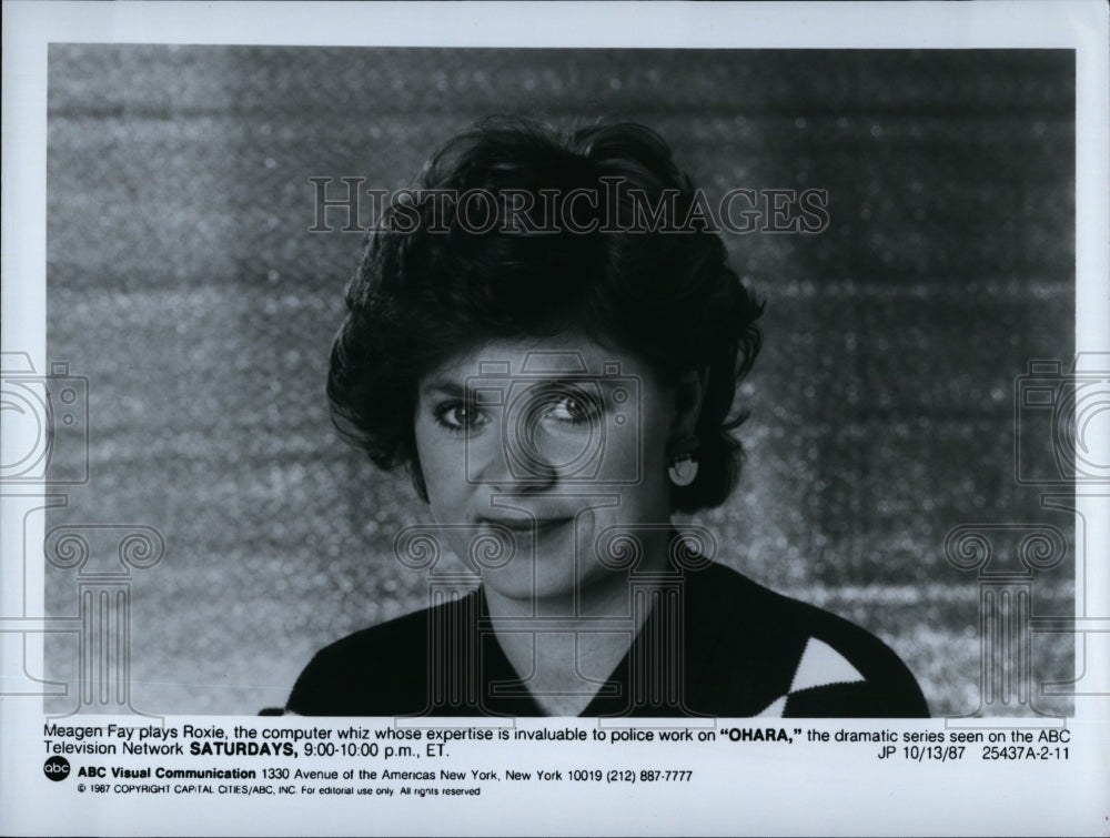 1987 Press Photo Meagen Fay Actor Portrays Roxie Ohara Television Series Show- Historic Images