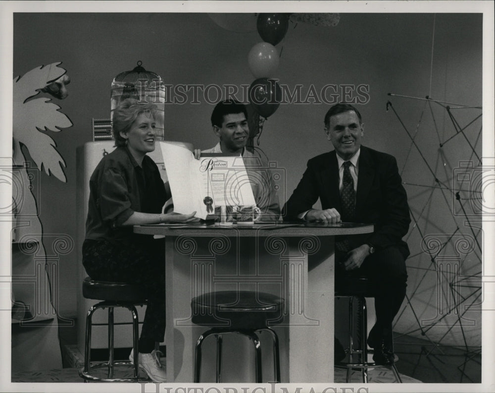 Press Photo Boston Mayor Raymond Flynn Ready To Go Liz Callaway Scot Reese- Historic Images