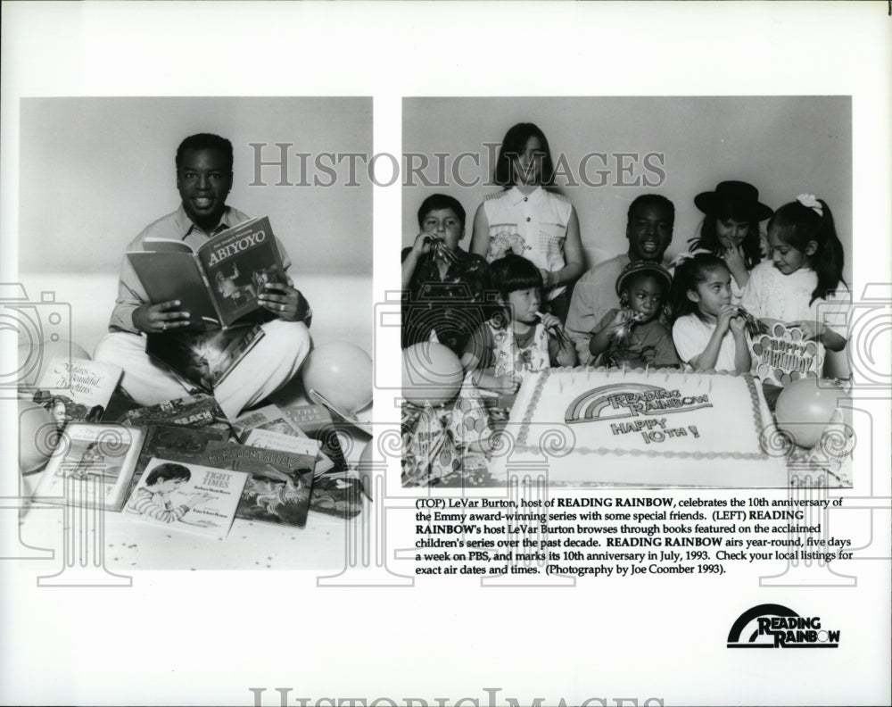 1993 Press Photo LeVar Burton Host of &quot;Reading Rainbow&quot;- Historic Images