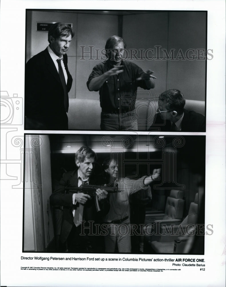 1997 Press Photo Wolfgang Peterson Harrison Ford in &quot;Air Force One&quot;- Historic Images