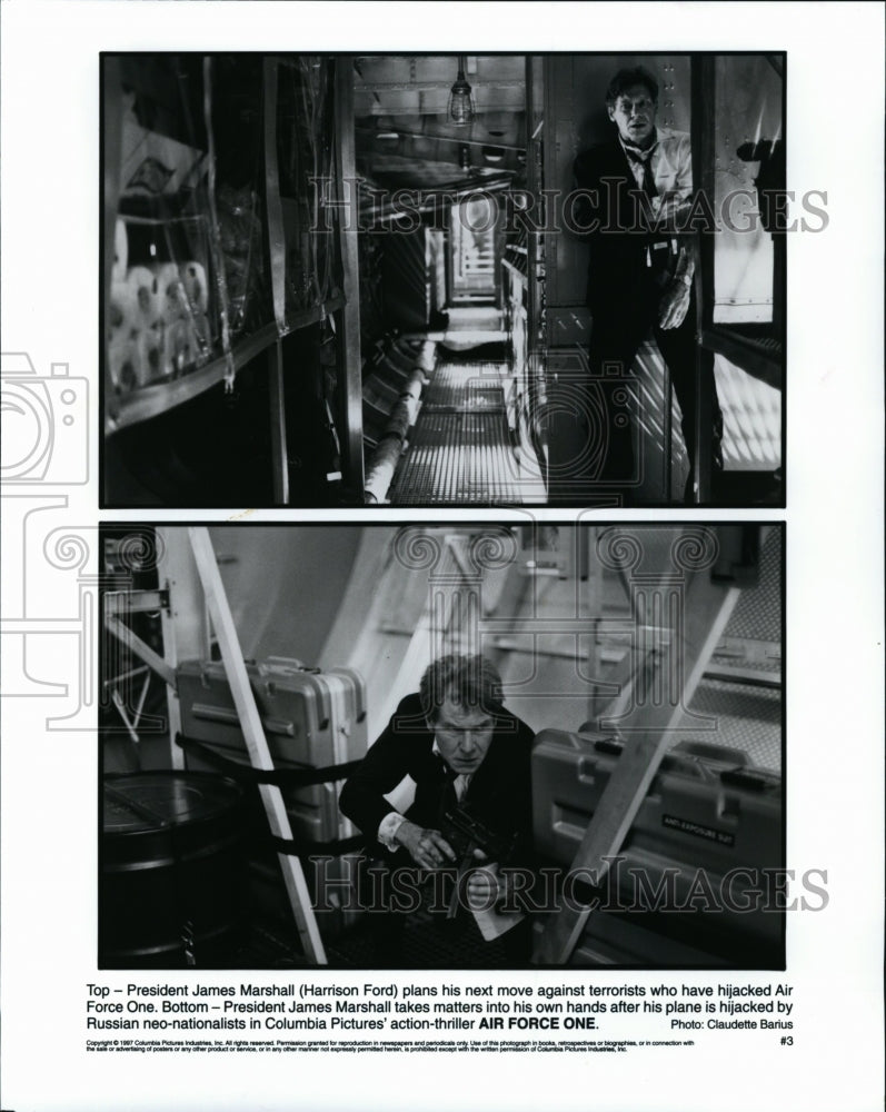 1997 Press Photo Harrison Ford in &quot;Air Force One&quot;- Historic Images