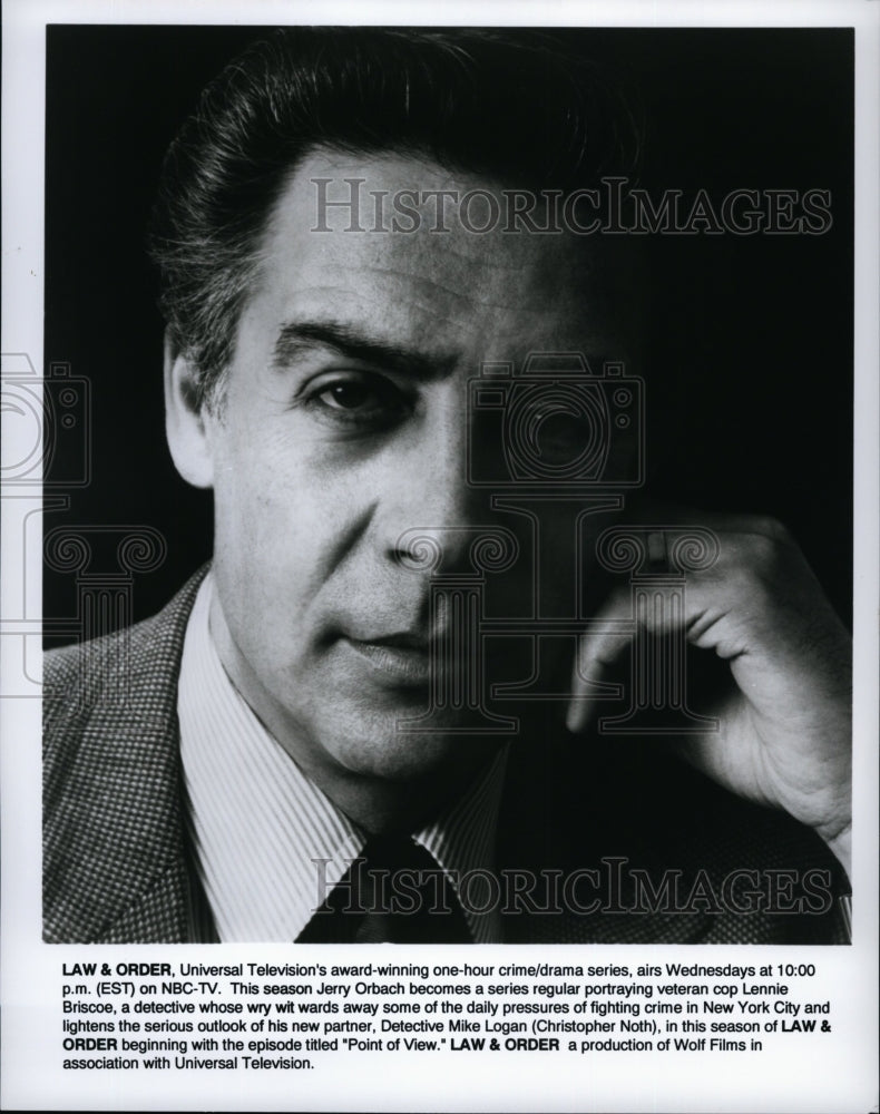 Press Photo Jerry Orbach Actor Law Order Crime Drama Television TV Series Show- Historic Images