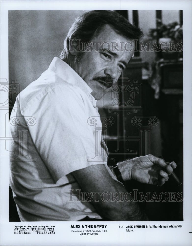 1976 Press Photo Jack Lemmon American Actor Bailbondsman Alex The Gypsy Movie- Historic Images