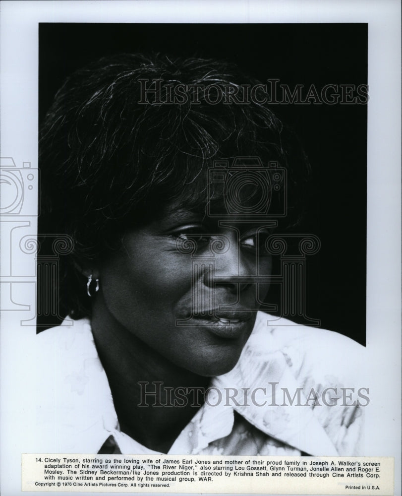 1976 Press Photo Cicely Tyson Actress Stars In River Niger Drama Movie Film- Historic Images