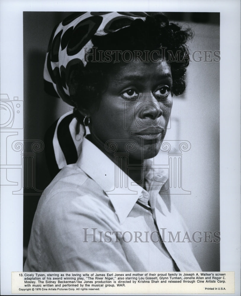 1976 Press Photo Cicely Tyson American Actress Stars In River Niger Drama Movie- Historic Images